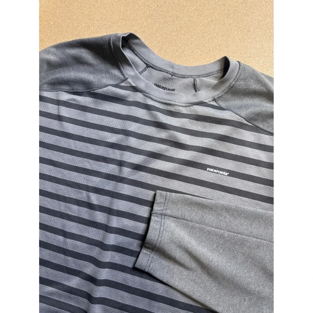 Patagonia Capilene 3 Midweight Crew Neck Striped Base Layer Mens XXL Grey 44425 - Picture 7 of 8